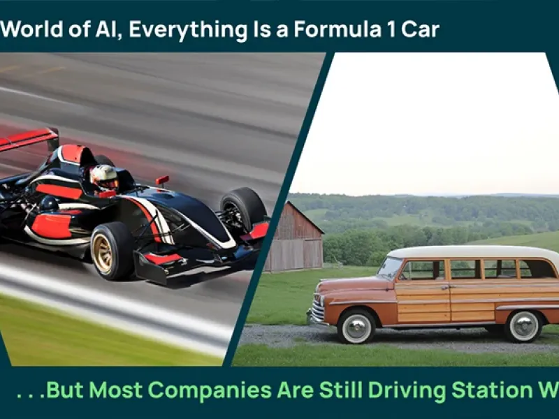 In the world of AI, everything is a formula 1 car... but most companies are still driving station wagons