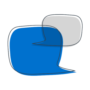 Percepta logo speech bubbles